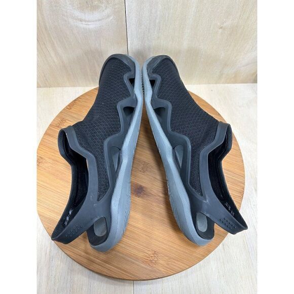 Crocs Swiftwater Black Mesh Deck Sandals Mens Size 8 - Picture 6 of 7